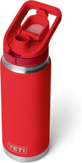 YETI Rambler 26 oz Leakproof Bottle with Flip Chug Cap, Rescue Red