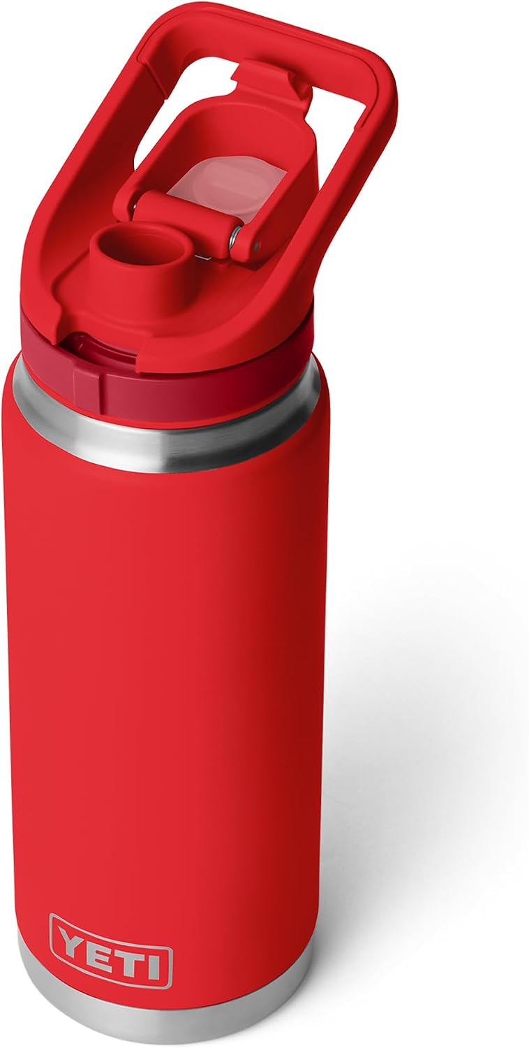 YETI Rambler 26 oz Leakproof Bottle with Flip Chug Cap, Rescue Red