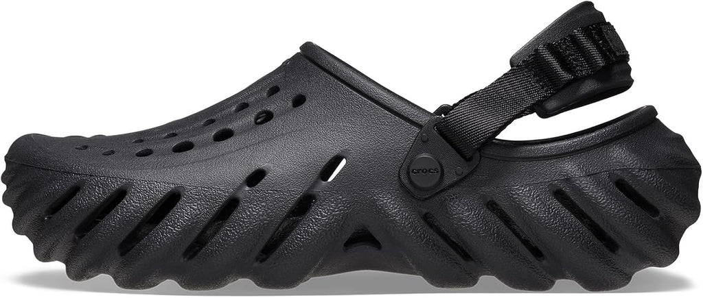 Crocs Unisex-Adult Echo Clog, Black, 8 Women/6 Men