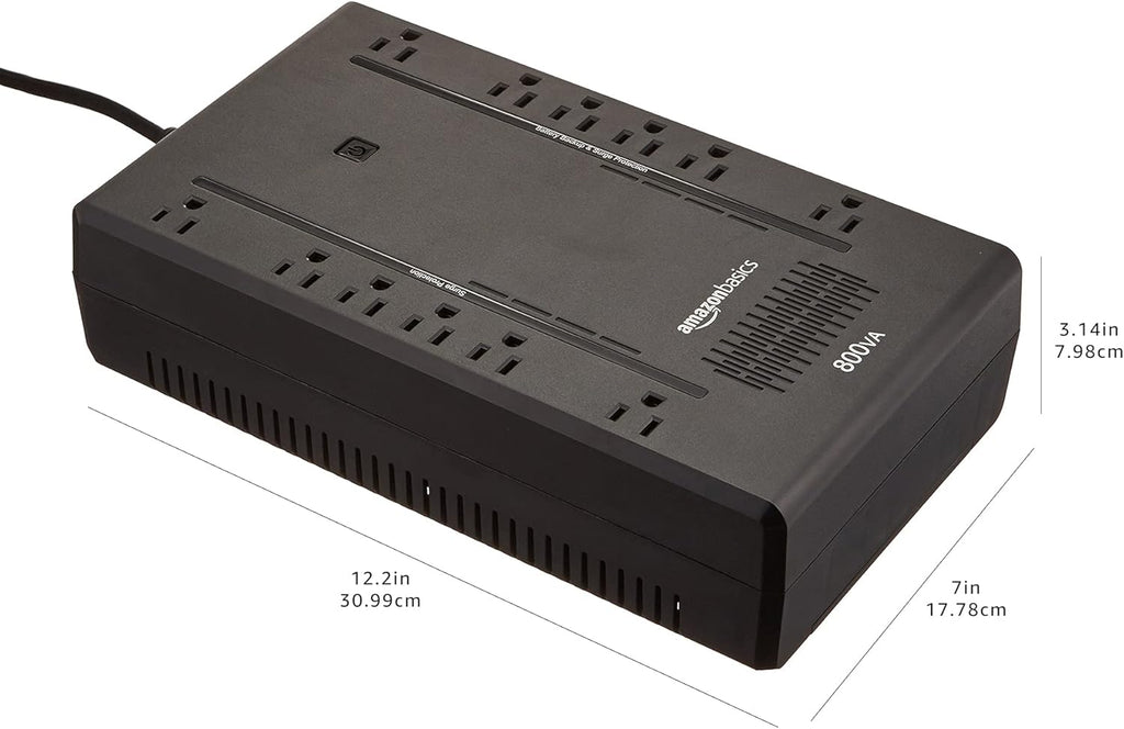 Standby UPS Battery Backup & Surge Protector - 800VA/450W - 12 Outlets