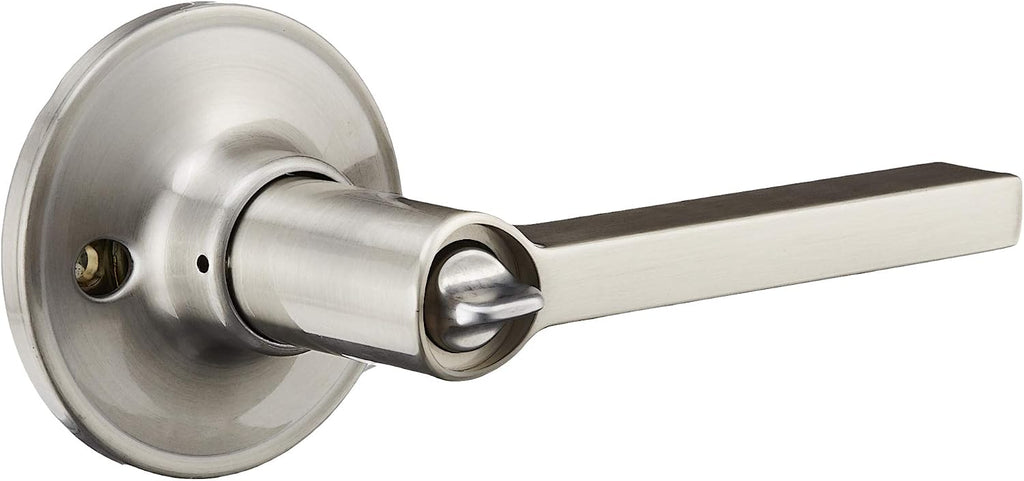 J-Series by Schlage Solstice Door Lever with Standard Trim - Keyed Entry Lock - Satin Nickel (J54 SOL 619)