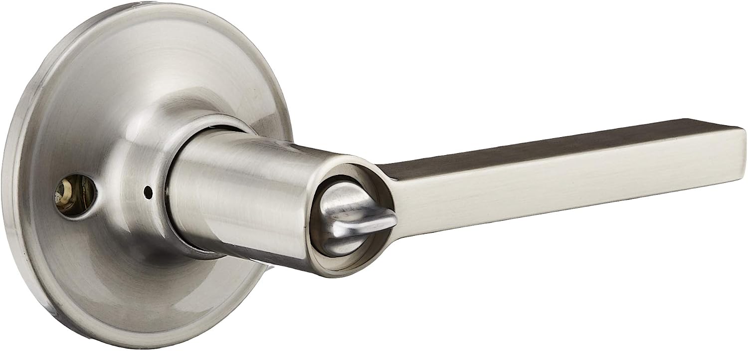 J-Series by Schlage Solstice Door Lever with Standard Trim - Keyed Entry Lock - Satin Nickel (J54 SOL 619)