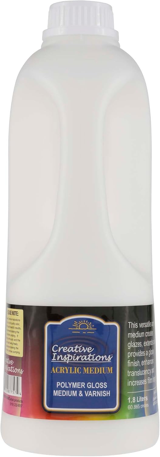 Creative Inspirations Acrylic Paint  - 1.8 Liter - Smooth & Creamy Consistency, Vibrant Pigmentation, Great Coverage for Artists - Clean Up with Soap & Water