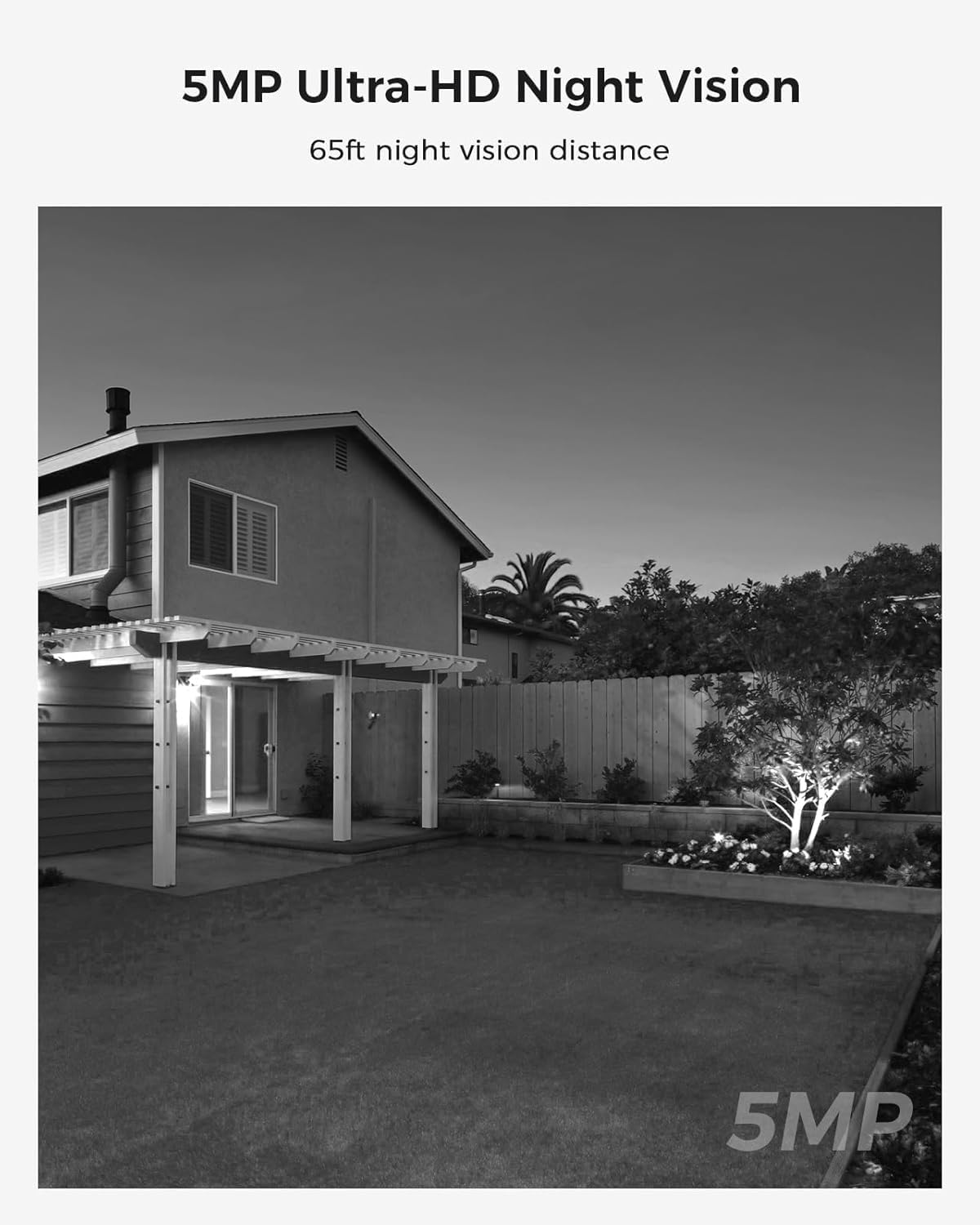 Hiseeu Wireless Security Camera, 5MP WiFi Security Camera System, 500GB HDD