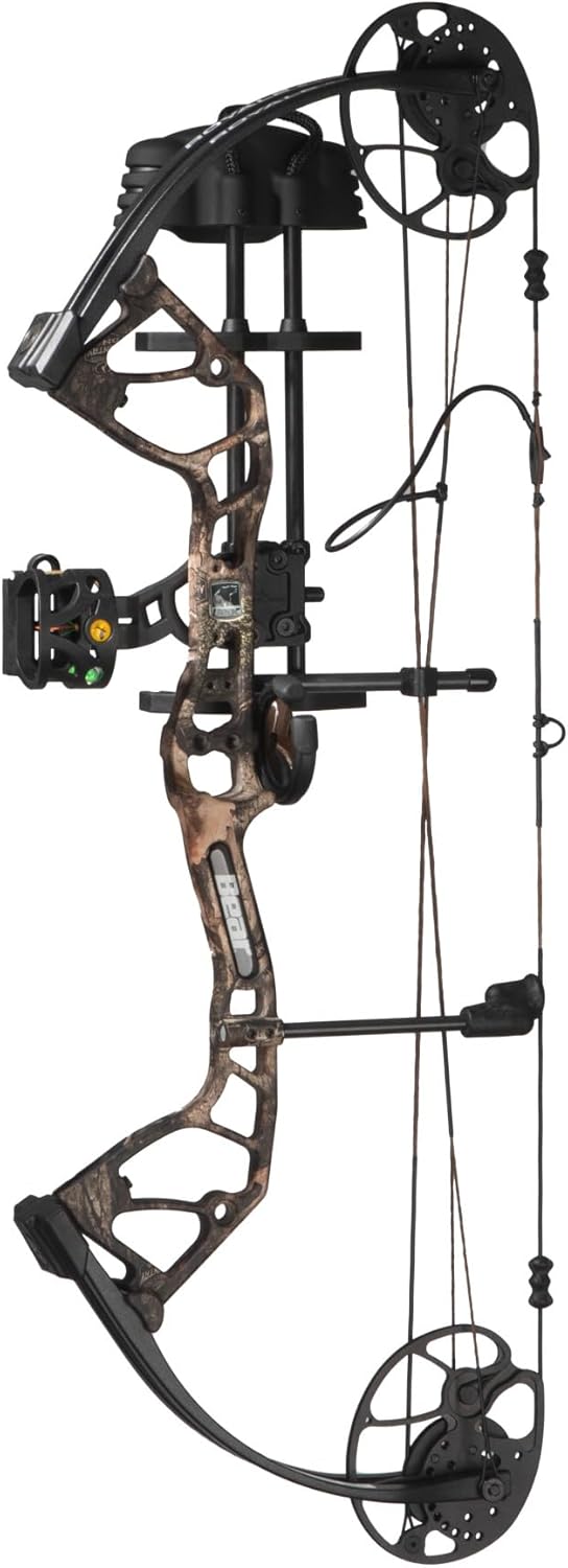Bear Archery Royale Ready to Hunt Compound Bow Package for Adults and Youth, 12”- 27” Draw Length, 5-50 Lbs Draw Weight, Up to 290 FPS