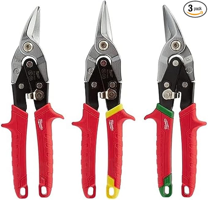 3-Pc Aviation Snips (Left, Right, Straight) Set Brand: Milwaukee