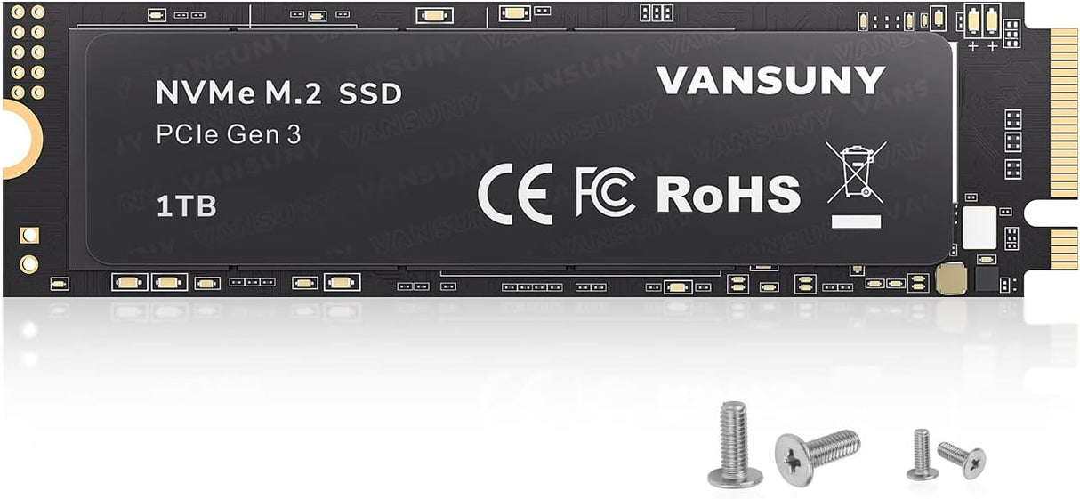 Vansuny 1TB NVMe M.2 Internal Solid State Drive PCIe 3.0 TLC M.2 SSD 3D NAND 2280 Speed up to 3400/2900MB/s Internal Solid State Hard Drive PCIe SSD