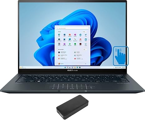 ASUS Zenbook 14X Home & Business Laptop (Intel i7-13700H 14-Core, 16GB LPDDR5 4800MHz RAM, 1TB PCIe SSD, Intel Iris Xe, 14.5'', 120 Hz Touch 2.8K (2880x1800), WiFi, Win 11 Pro) with DV4K Dock