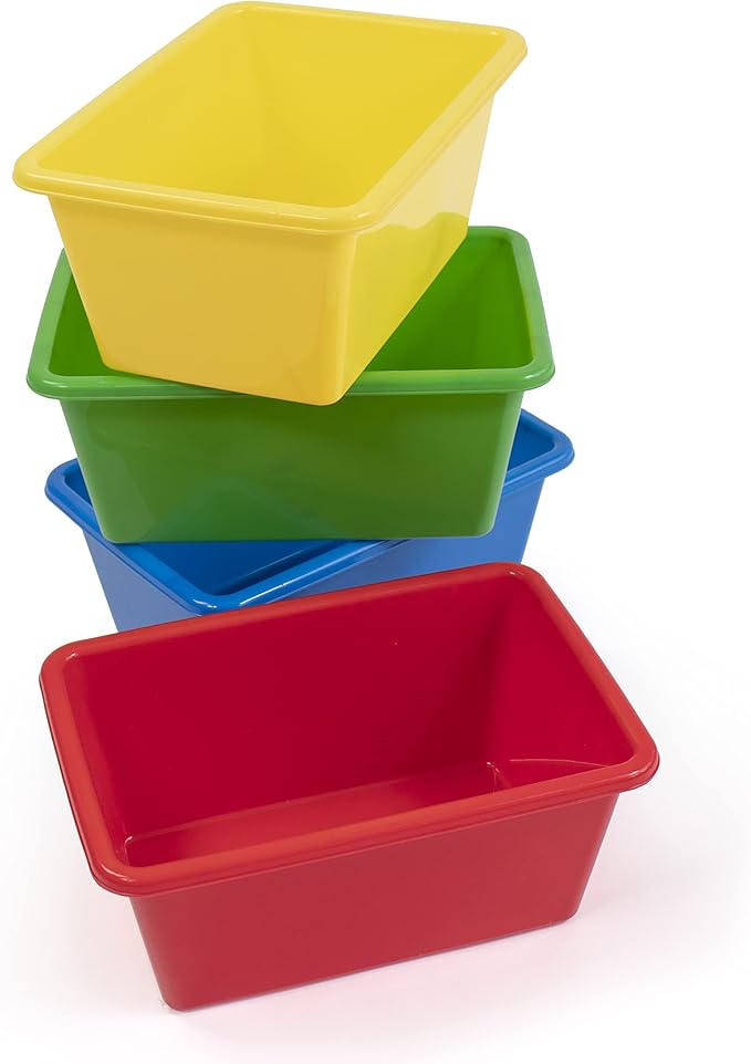 Humble Crew Toy Storage Bins for Kids, Set of 4, Primary Colors, Small