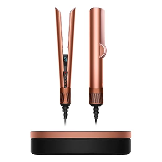 Dyson Airstrait™ Straightener, Wet to Dry Hair Straightener, No Heat Damage, No hot Plates, All Hair Types (Amber silk)