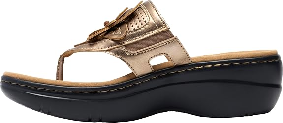 Clarks Women's Merliah2 Kyla Heeled Sandal - Gold Metallic Synthetic - Size 11