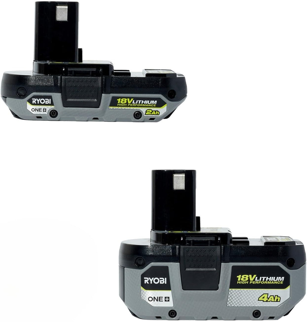 RYOBI ONEAND 18V Lithium-ION Starter High Performance KIT with 2.0 AH Battery, 4.0 AH Battery, and Charger