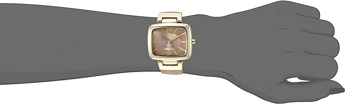 Nine West Women's Strap Watch- beige/gold (OPEN BOX)