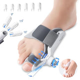 Bunion Corrector for Women & Men, Big Toe Straightener with 3 Different Angle Fixing Plate, Orthopedic Bunion Splint for Hallux Valgus, Hammer Toe Corrector & Bunion Brace for Bunion Relief (1 packing)