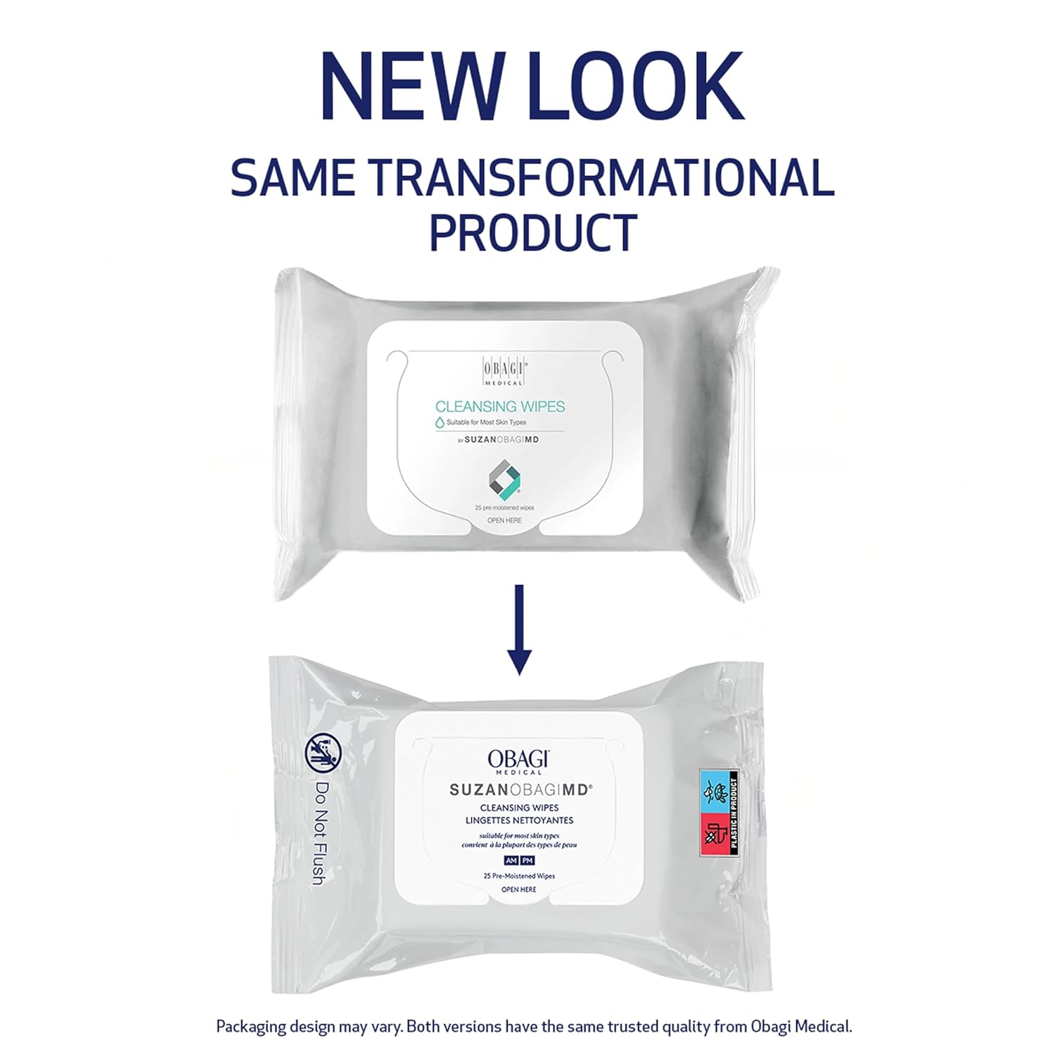 Obagi SUZANOBAGIMD® CLEANSING WIPES Pre-Moistened, Textured Cleansing Wipes (25-Pack)