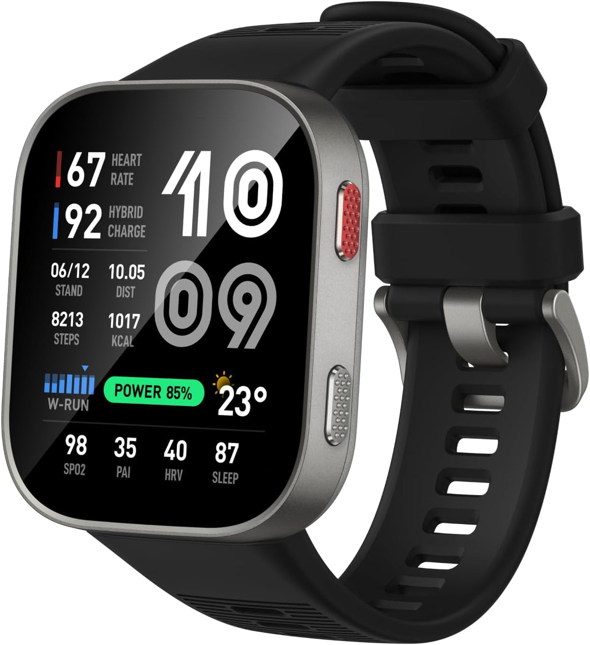 Amazfit Bip Max Smart Watch, 2.07" AMOLED Display, GPS, iOS/Android , Black