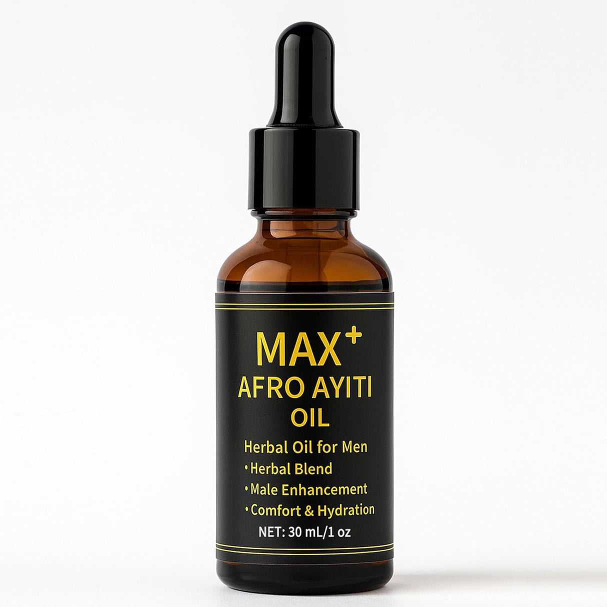 MAX+ Afro Ayiti Oil | Herbal Massage Oil for Male Enhancement | 1 fl oz