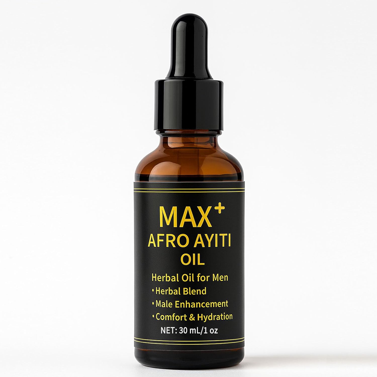 MAX+ Afro Ayiti Oil | Herbal Massage Oil for Male Enhancement | 1 fl oz