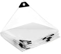 Cartman- Clear Heavy Duty Tarp, Waterproof Poly Tarpaulin, 20 Mil.，7x8 FT