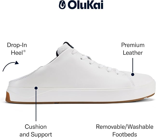 OluKai Lae'ahi Li 'Ili Men's Waterproof Leather Sneaker (Size: 11)