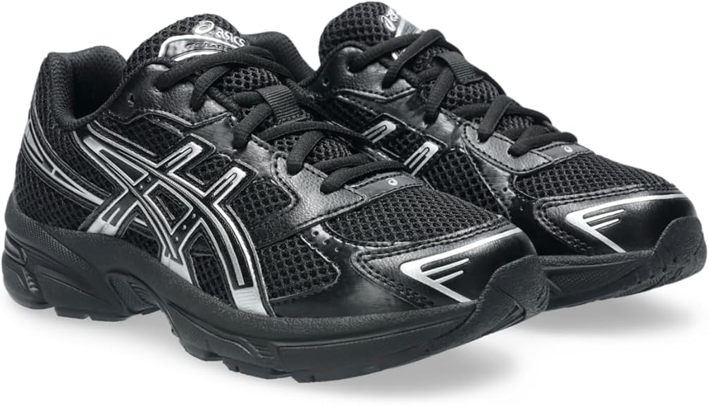 ASICS Unisex Kid's Gel-1130 Grade School (Big Kid), (Black/Pure Silver) , 4.5 Medium, Big Kid