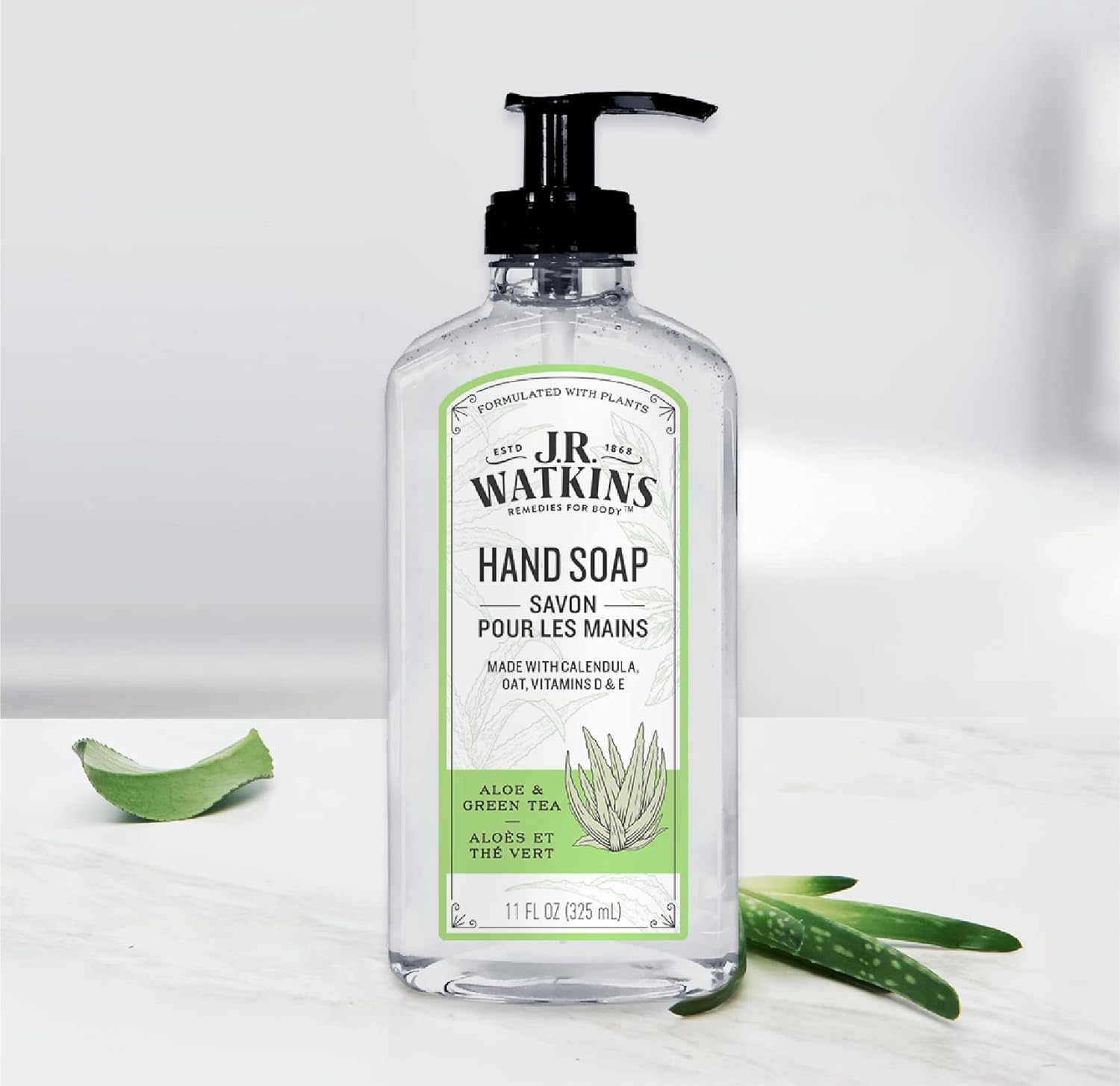 J.R. Watkins Gentle Hand Soap | Aloe & Green Tea | 11 fl oz