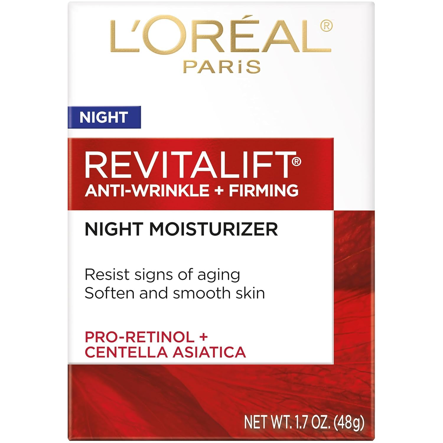 L'Oreal Paris RevitaLift Anti-Wrinkle Firming Night Cream, 1.7 Oz