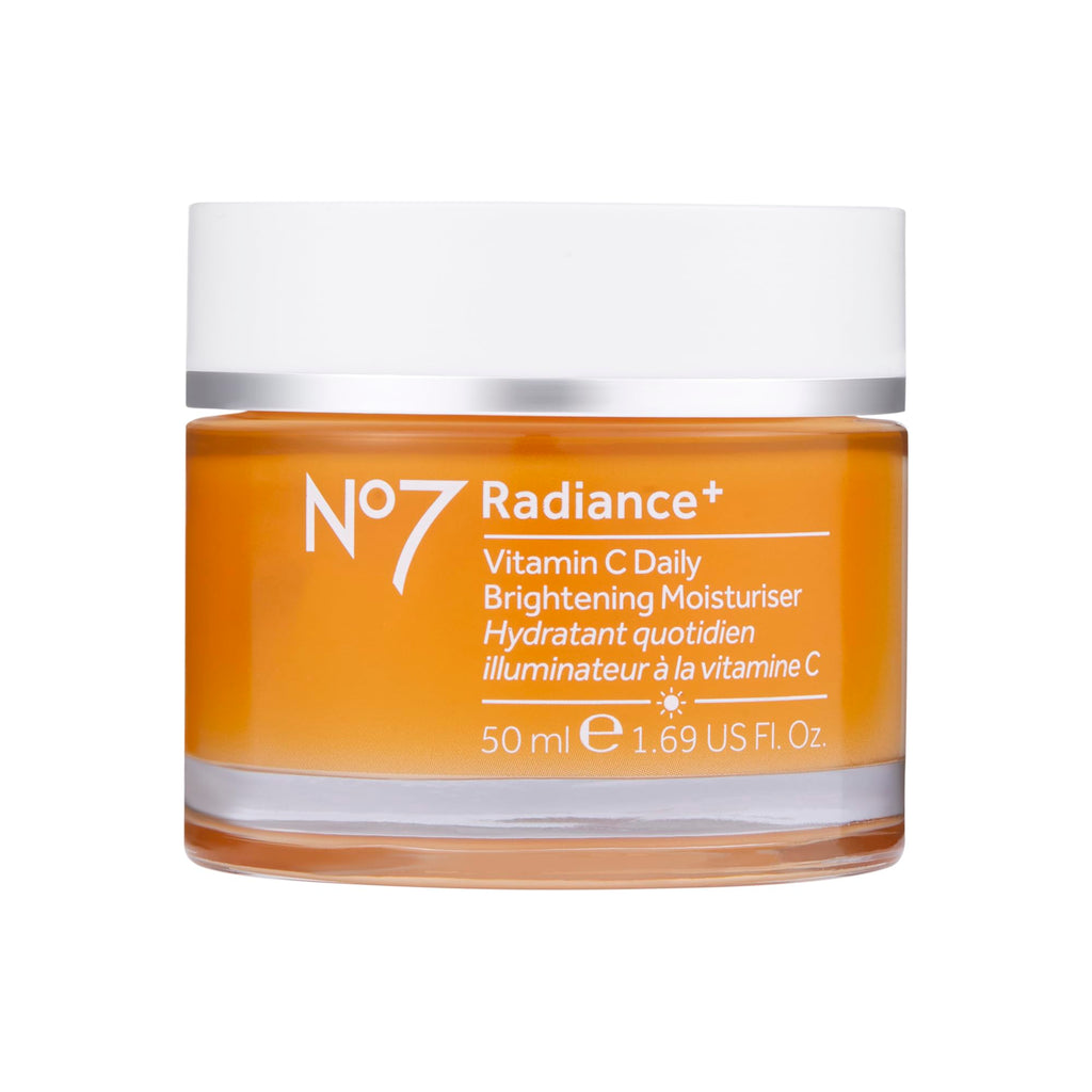 No7 Radiance+ Brightening Vitamin C Moisturizer Face Cream - Fast-Absorbing + Lightweight Formula & Suitable for Dry Skin, 1.69 fl oz