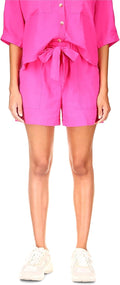 Sanctuary - Women's Tie-Waist Midi Deck Shorts - Pink - XS