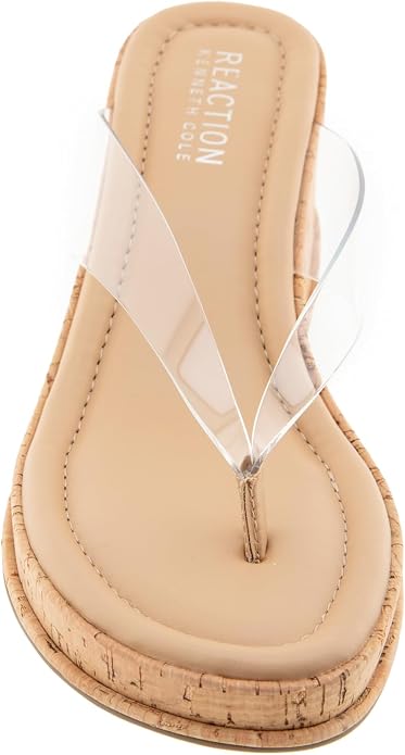 Kenneth Cole Reaction Women's Rixton Wedge Sandals- Clear - Size 6.5 M