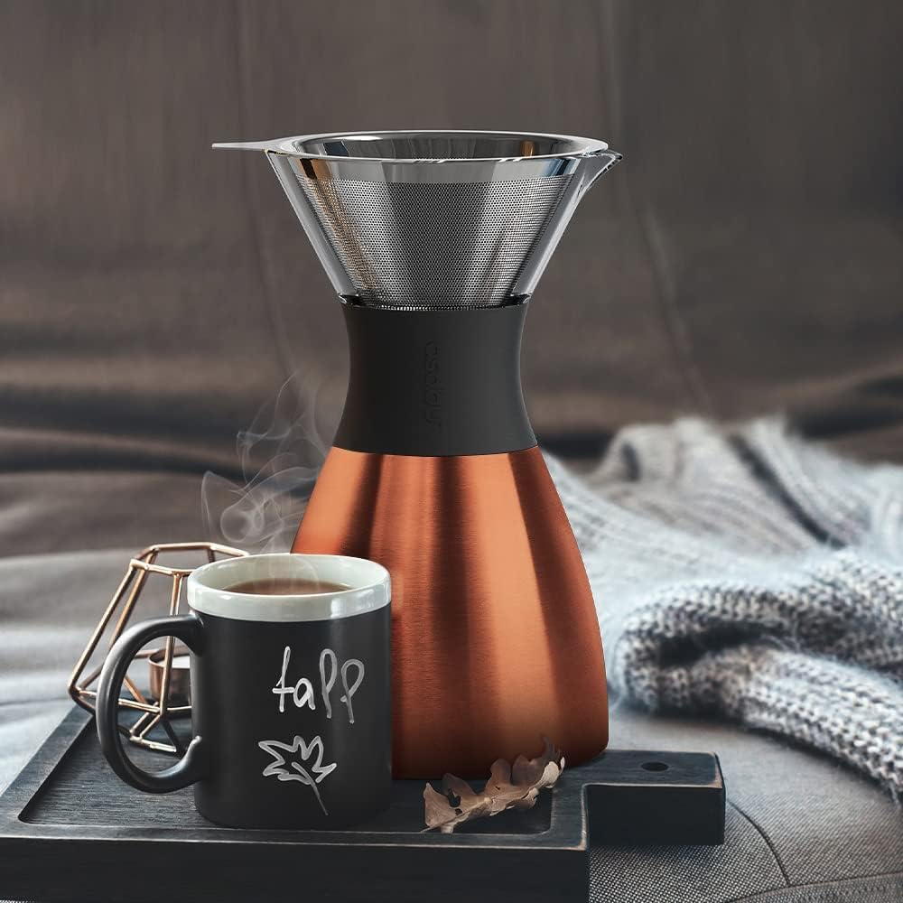 asobu Insulated Pour Over Coffee Maker Copper/Black
