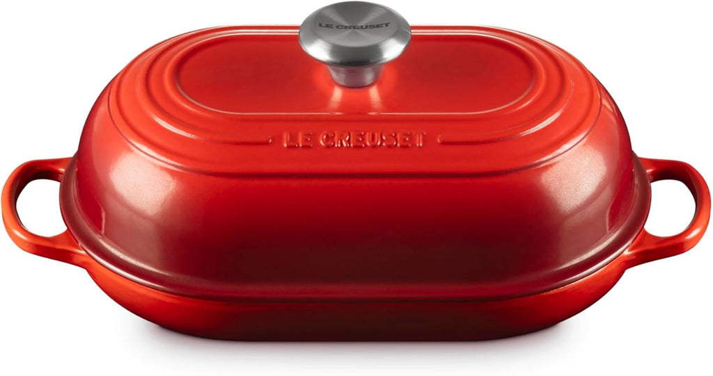 Le Creuset Enameled Cast Iron Oval Bread Oven, 11.5 inch, Cerise