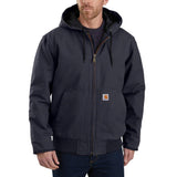 Carhartt Men's Loose Fit Washed Duck Insulated Active Jacket (Navy)