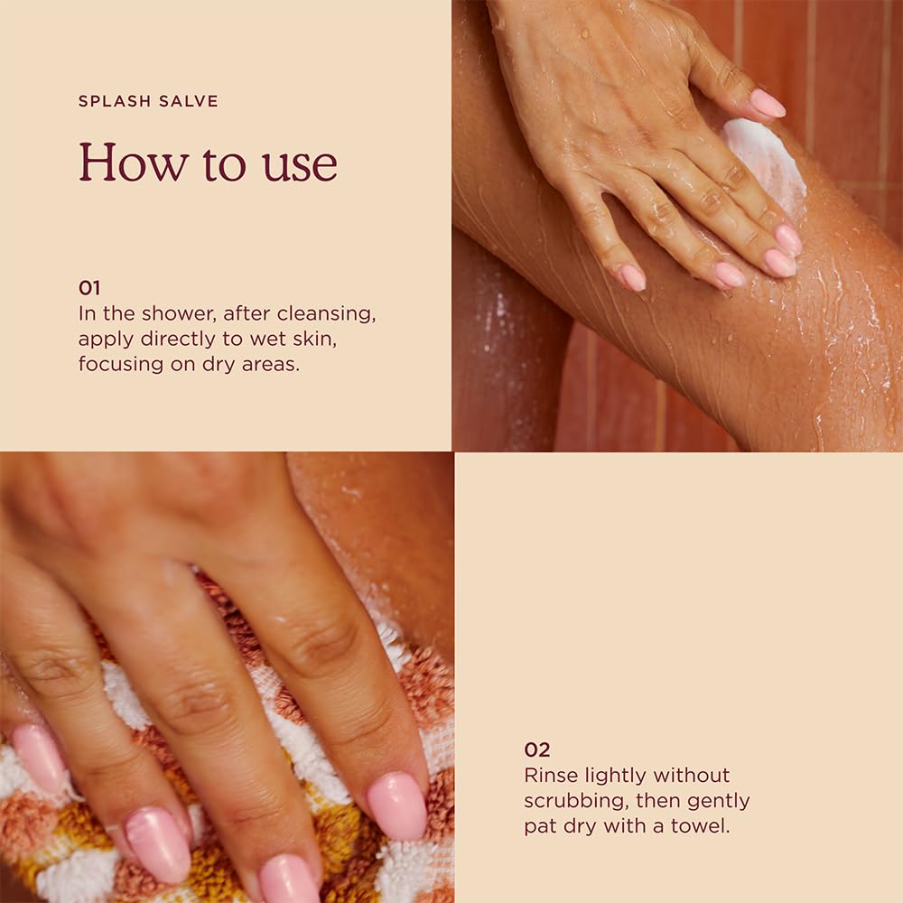 HANNI Splash Salve In-Shower Moisture Treatment for Dry Skin, Hydrating Body Moisturizer