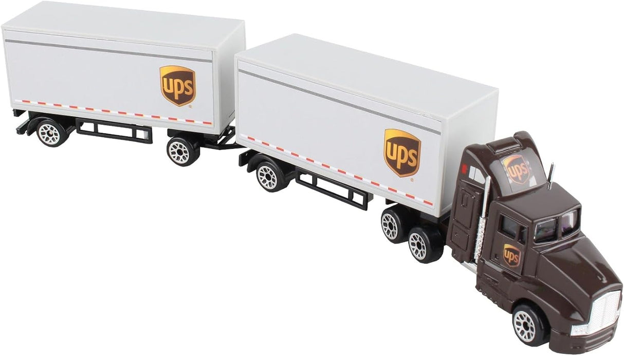 Daron UPS Die Cast Tractor with 2 Trailers Ages 14+