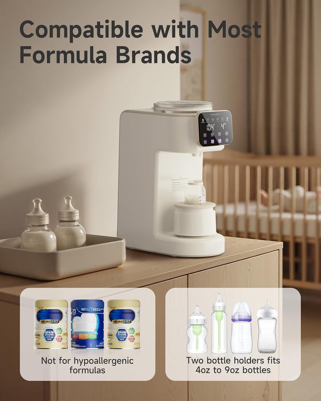 MamaPro PureMix Automatic Formula Dispenser, White