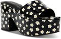Wild Pair Women's Black Floral 2" Platform Sandal - Size 11 M
