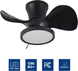 Ocioc Quiet Ceiling Fan with LED Light 22" Large Air Volume Remote Control for Kitchen Bedroom Dining Room Patio (NEW, OPEN BOX)