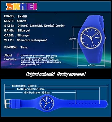 SKMEI Watches for Young Women Lady Sports Silicone Band Waterproof Fashion Casual Simple Quartz(NEW, OPEN BOX)