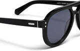 MVMT (Hollywood Aviator Sunglasses in Black Frame + Grey Lens) 28100302