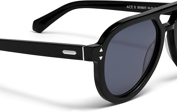 MVMT (Hollywood Aviator Sunglasses in Black Frame + Grey Lens) 28100302