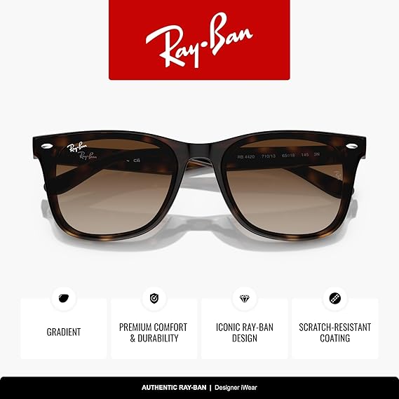 Ray-Ban RB4420 Sunglasses, Havana/Brown Gradient, 65 mm