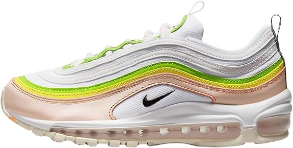 Nike Air Max 97 "White/Pearl Pink/Action Green" Women's Shoe, Size 6