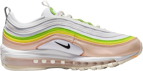 Nike Air Max 97 "White/Pearl Pink/Action Green" Women's Shoe, Size 6