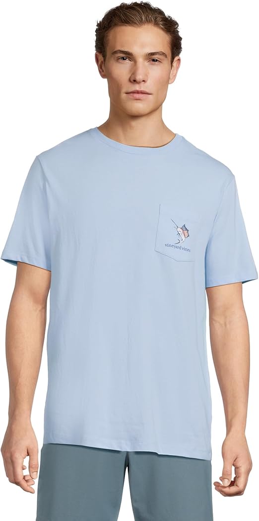 VINEYARD VINES | Men's USA Marlin Fishing Tee in Jake Blue | L