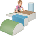 Best Choice Products - 5-Piece Kids Climb & Crawl Soft Foam Shapes Structure Playset - Earth Tone