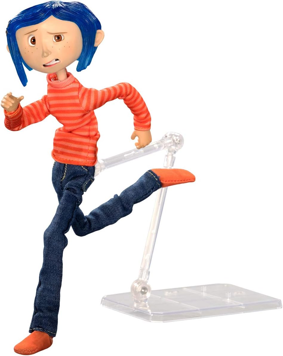 NECA - Coraline - Articulated Figure (plastic armature) - Coraline in Striped Shirt and Jeans 7"