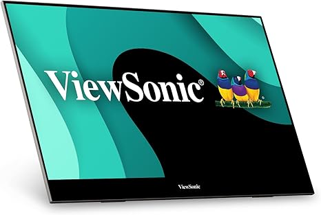 ViewSonic VX1655-4K-OLED 15.6 Inch 4K UHD Portable OLED Monitor with 2 Way Powered 60W USB C, Mini HDMI, Dual Speakers, and Built-in Stand with Magnetic Cover