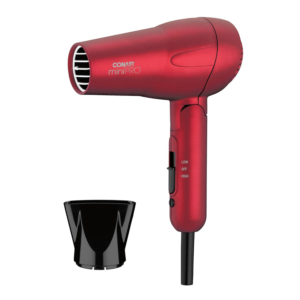 Conair Hair Dryer, Mini Pro, Travel, Folding Handle - Red