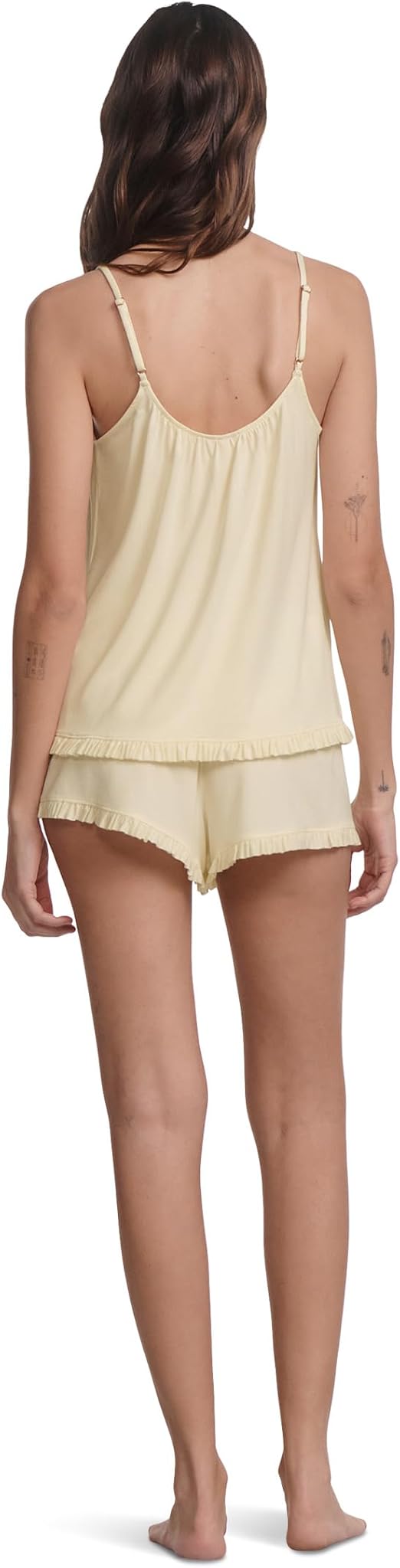 Gisele TENCEL™ Modal Ruffle Cami & Shortie Short Set by Eberjey - Buttercream - Large